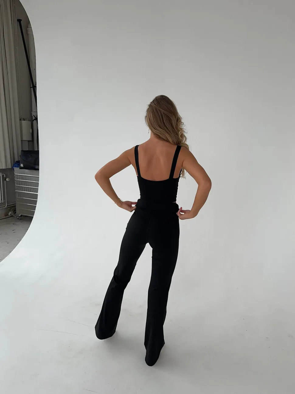 Essential flared pants - Jet black