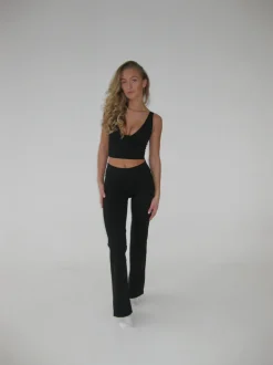 Essential flared pants - Jet black