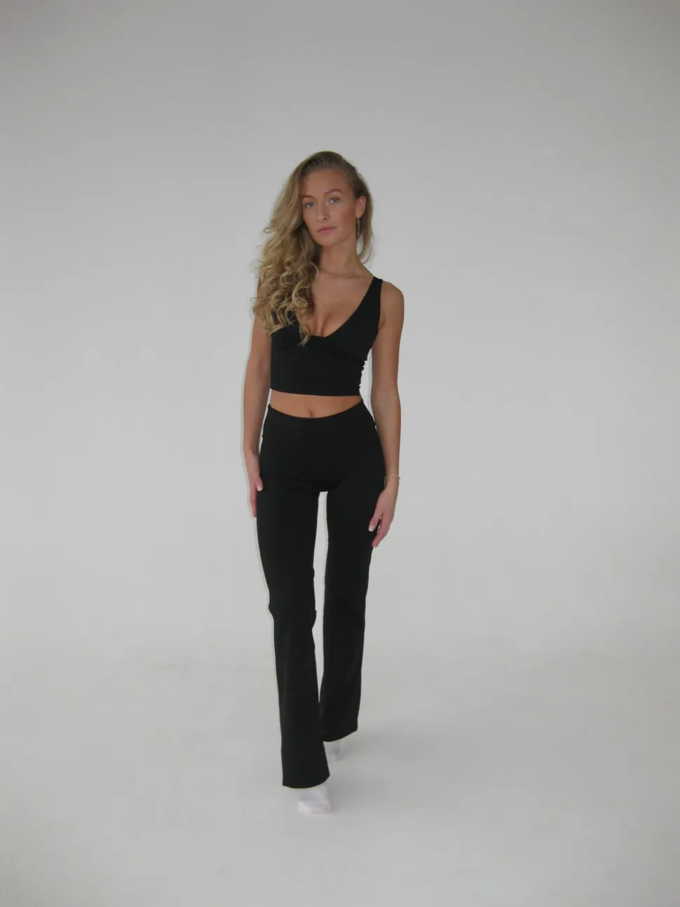 Essential flared pants - Jet black