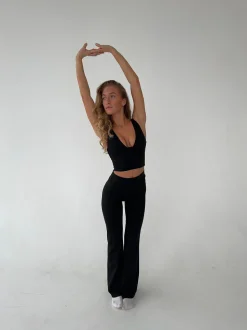 Essential flared pants - Jet black