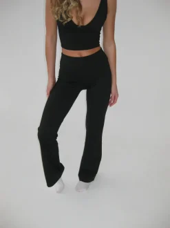 Essential flared pants - Jet black