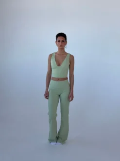 Essential flared pants - Matcha