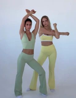 Essential flared pants - Matcha