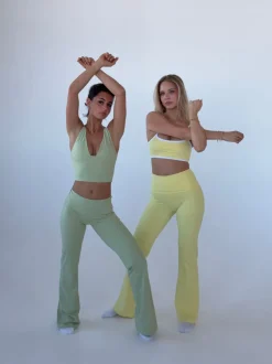 Essential flared pants - Matcha