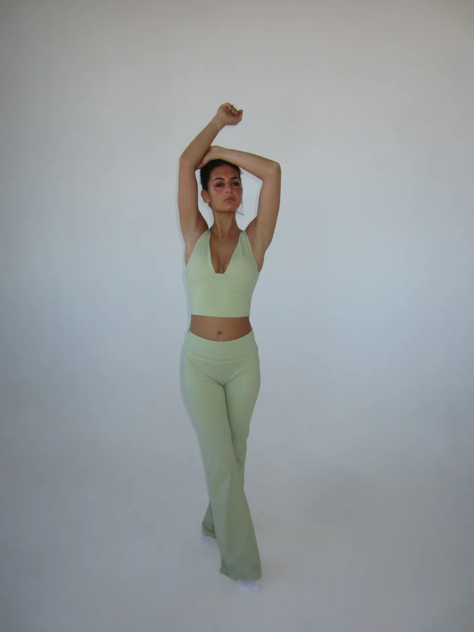 Essential flared pants - Matcha