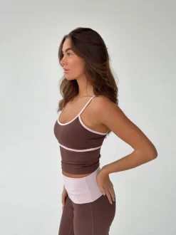 Essential tank top - Espresso/candyfloss