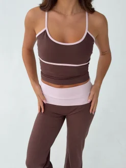 Essential tank top - Espresso/candyfloss