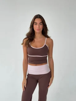 Essential tank top - Espresso/candyfloss
