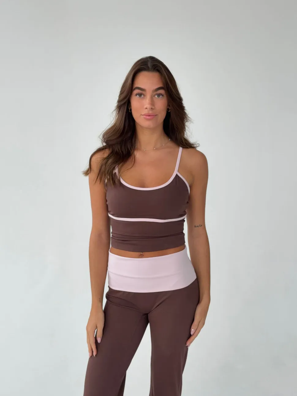 Essential tank top - Espresso/candyfloss