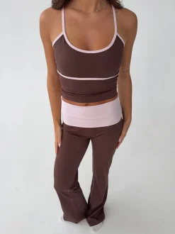 Essential tank top - Espresso/candyfloss