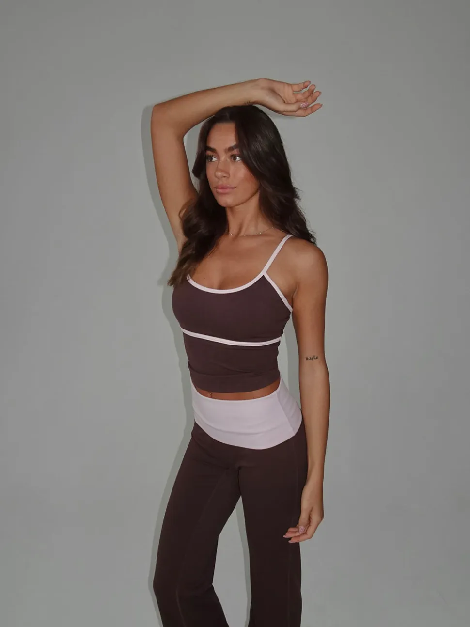 Essential tank top - Espresso/candyfloss
