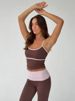 Essential tank top - Espresso/candyfloss