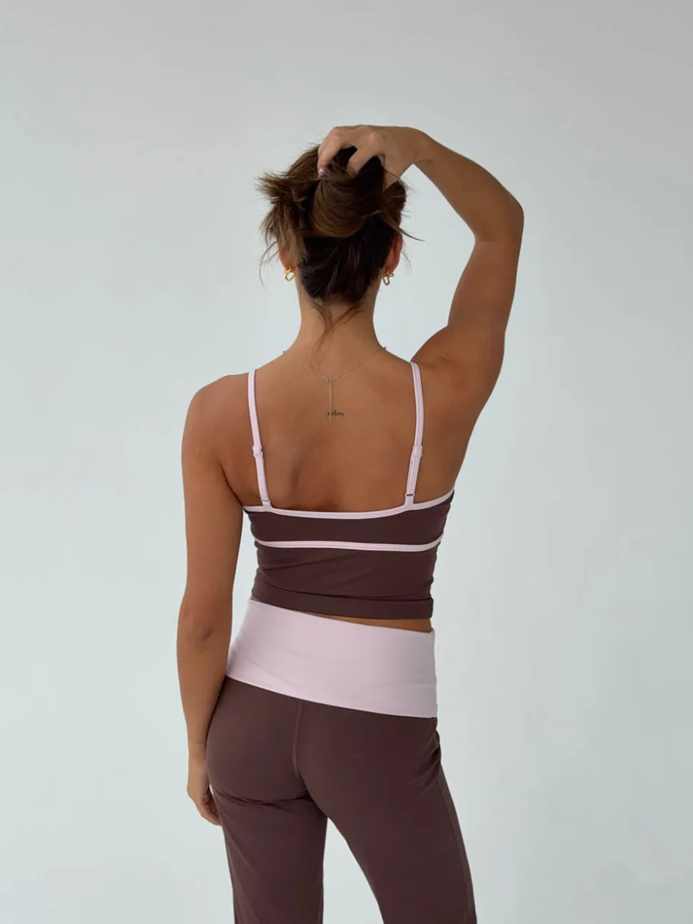 Essential tank top - Espresso/candyfloss