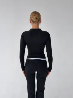Essential zip up jakke - Jet black