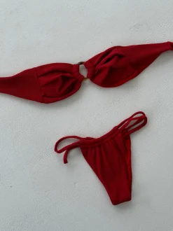 Eva bandeau bikini - Rød