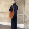 Fiala suede taske - Brun