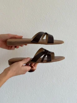 Figma sandaler - Mørkebrun/beige