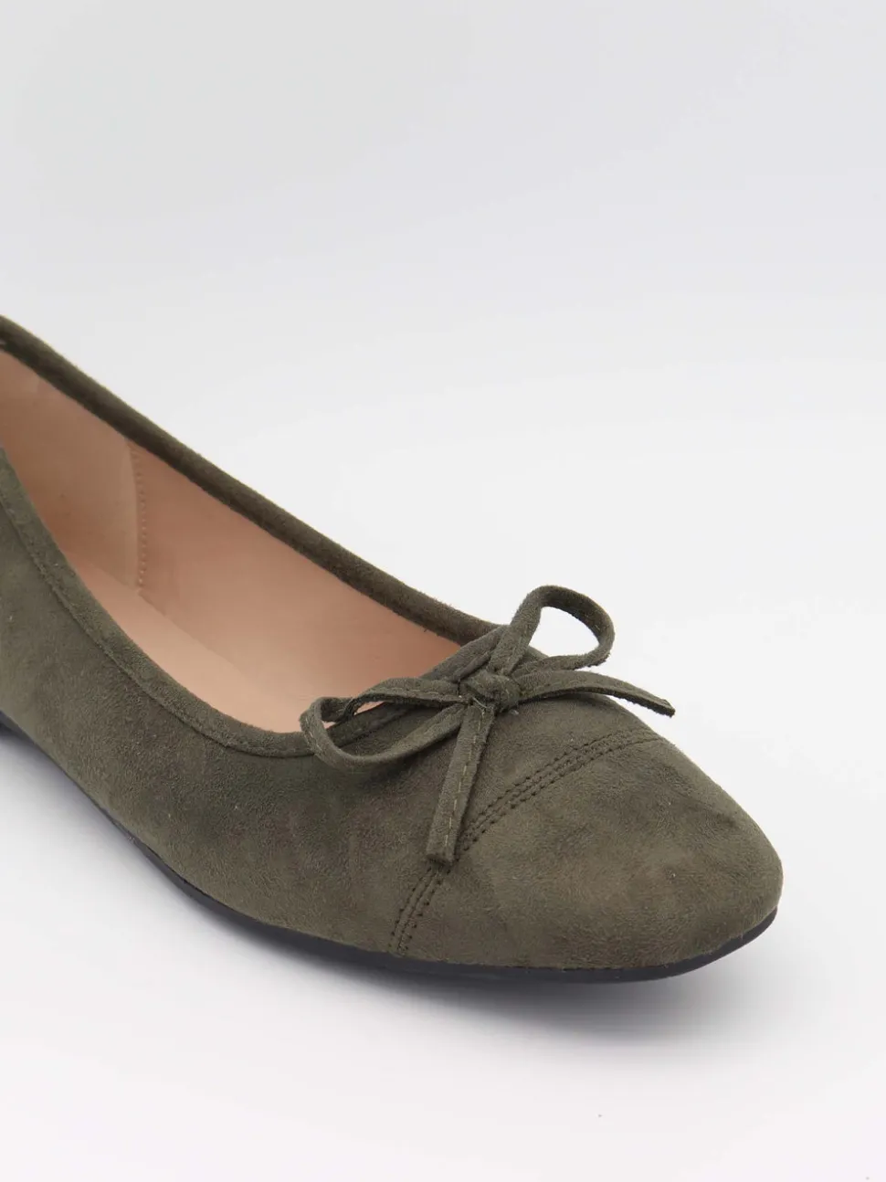 Fione ballerinaer i ruskind - Kaki
