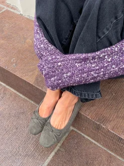 Fione ballerinaer i ruskind - Kaki