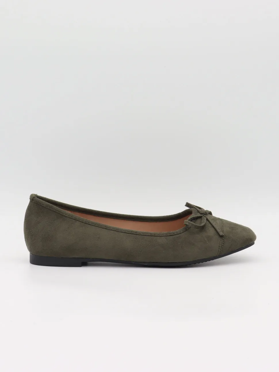 Fione ballerinaer i ruskind - Kaki