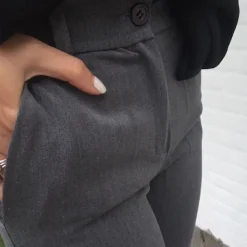 Flare bukser grå med lommer