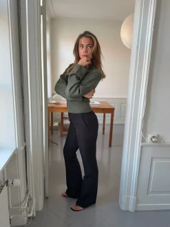 Flare bukser med lommer - Sort