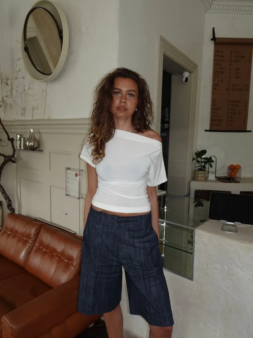 Florine figursyet t-shirt - Hvid