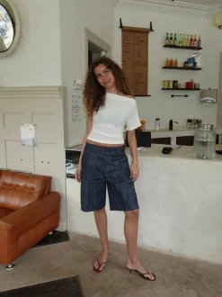 Florine figursyet t-shirt - Hvid