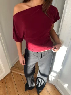 Florine figursyet t-shirt - Rød