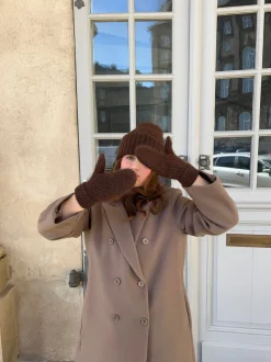 Fluffy handsker - Brun