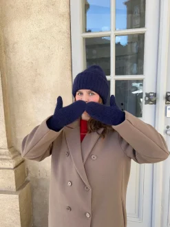 Fluffy handsker - Navy