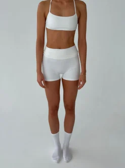Folded essential shorts - Marshmallow