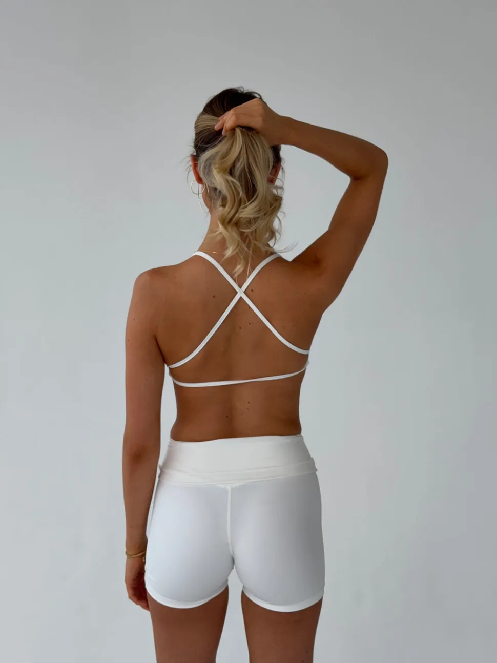 Folded essential shorts - Marshmallow
