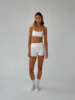 Folded essential shorts - Marshmallow