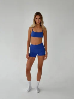 Folded essential shorts - Royal blue