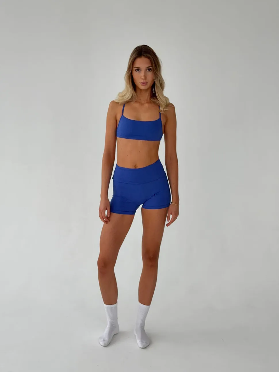 Folded essential shorts - Royal blue