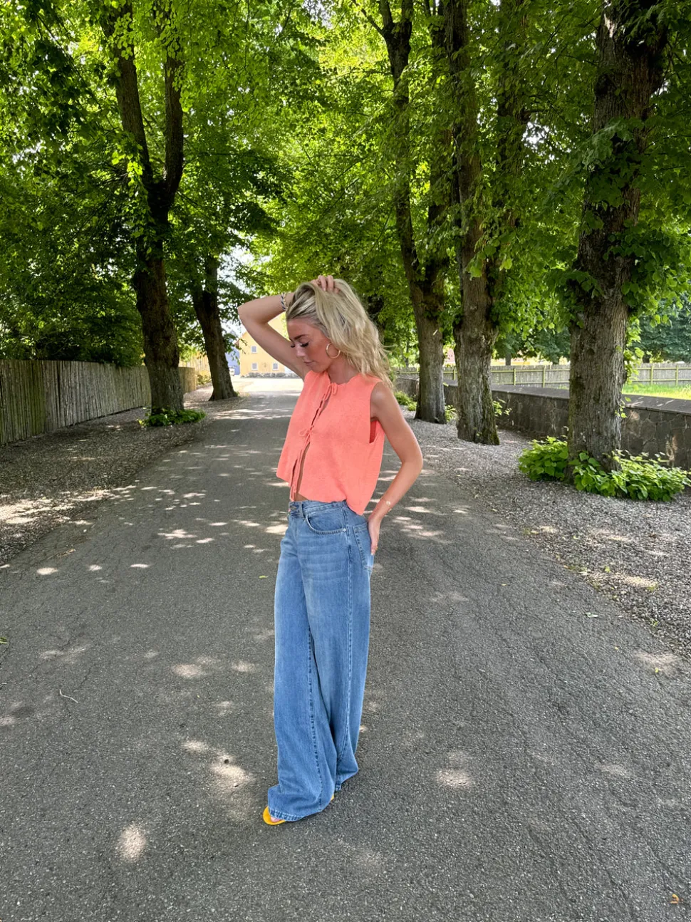 Frigg strikket top - Koral