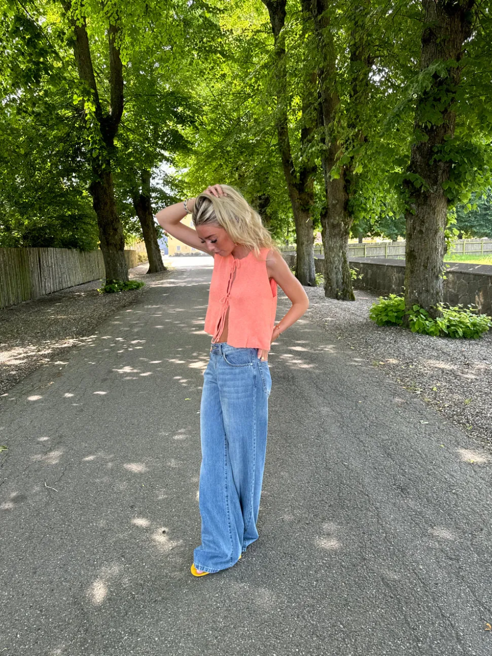 Frigg strikket top - Koral