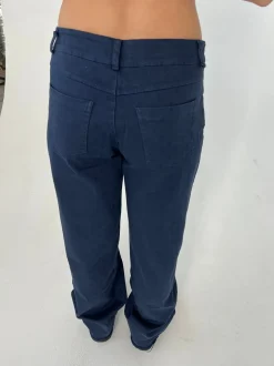Gabardin jacquard jeans - Navy