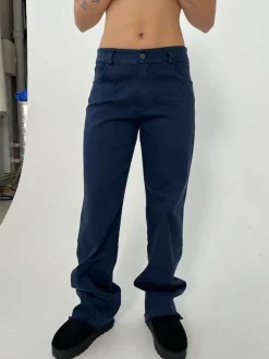 Gabardin jacquard jeans - Navy