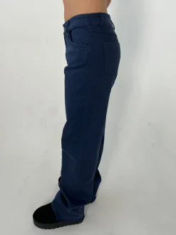 Gabardin jacquard jeans - Navy