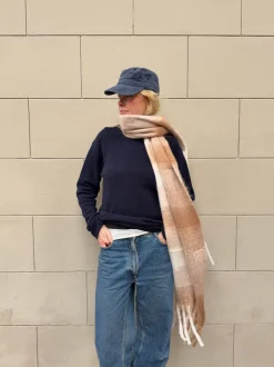 Gale tørklæde - Hvid/beige