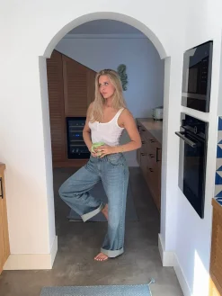 Gatulina tanktop med knapper - Hvid