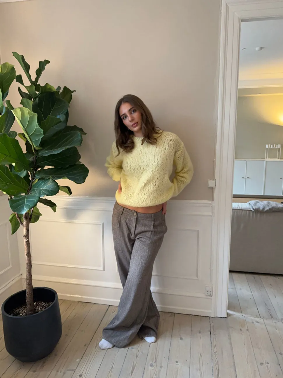 Genevieve striktrøje - Gul