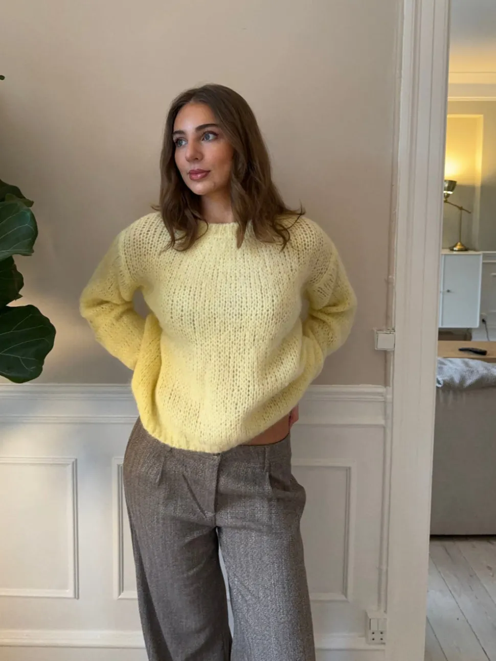 Genevieve striktrøje - Gul