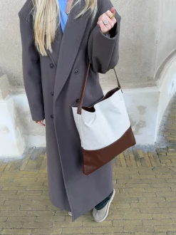 Genova skuldertaske - Beige/brun