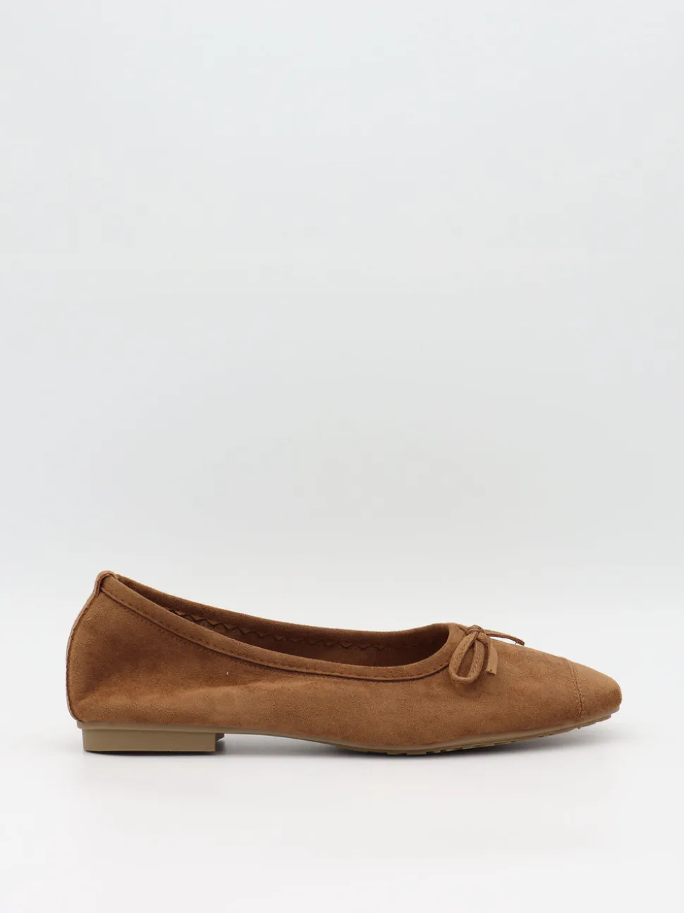 Gina ballerina i ruskind - Brun