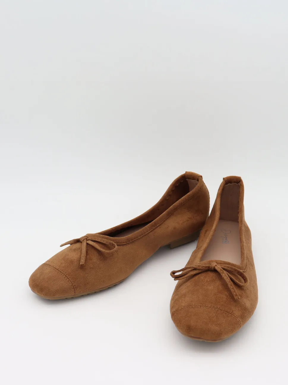 Gina ballerina i ruskind - Brun