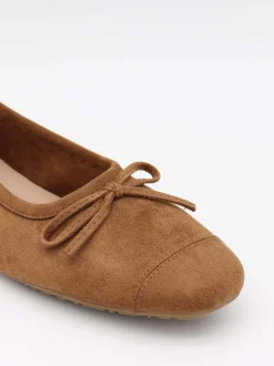 Gina ballerina i ruskind - Brun