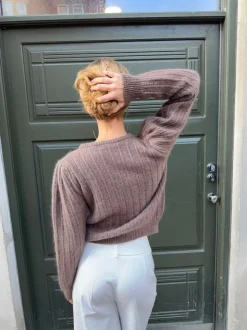 Grace cardigan i strik - Brun